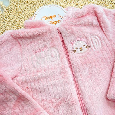 Conj. Jaqueta de Pelinho Fashion Mood e Calça Legging - Rosa